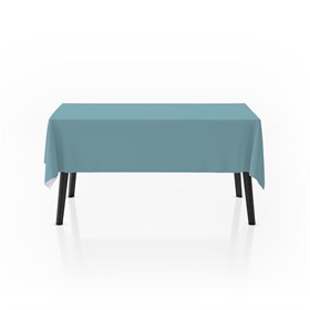 Tischdecke aus Wolle als Meterware - Unifarben Himmelblau