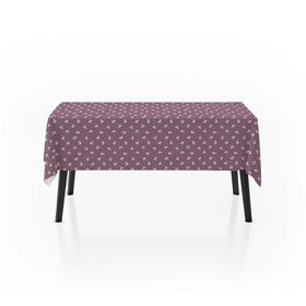 Tischdecke aus Wolle als Meterware - Purple Flower