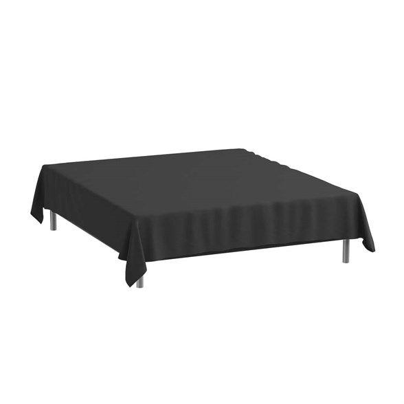 Satin-Bettlaken 150x250 cm - 100% Baumwolle - Soft feel - schwarz