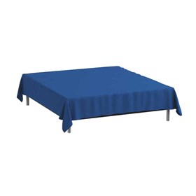 Satin-Bettlaken 240x260 cm - 100% Baumwolle - Soft feel - blau